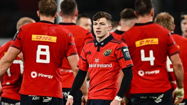 25 October 2025; Jack O'Riordan of Munster during the United Rugby Championship match between Munster and Connacht at Thomond Park in Limerick. Photo by Ben McShane/Sportsfile